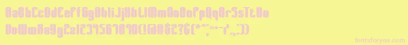 WagerLostBrk Font – Pink Fonts on Yellow Background