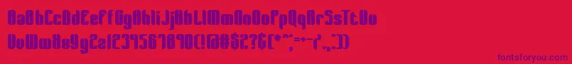 WagerLostBrk Font – Purple Fonts on Red Background