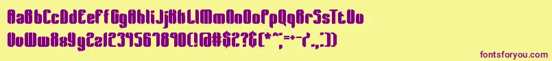 WagerLostBrk Font – Purple Fonts on Yellow Background