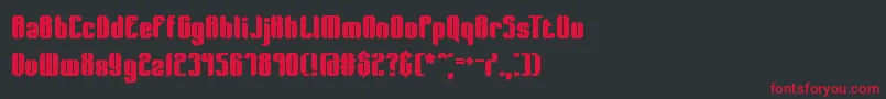 フォントWagerLostBrk – 黒い背景に赤い文字