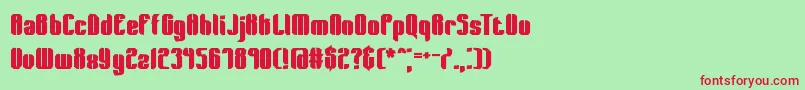 WagerLostBrk Font – Red Fonts on Green Background