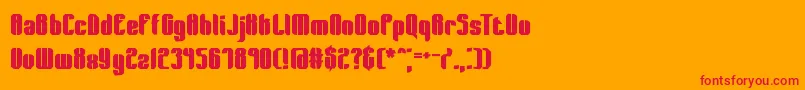 WagerLostBrk Font – Red Fonts on Orange Background