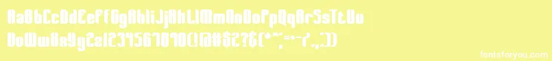 WagerLostBrk Font – White Fonts on Yellow Background