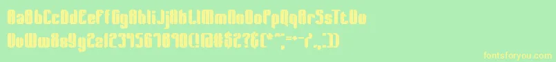 WagerLostBrk Font – Yellow Fonts on Green Background