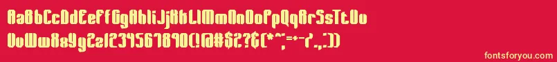 WagerLostBrk Font – Yellow Fonts on Red Background