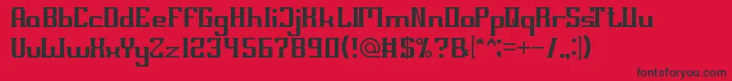 Millenium3 Font – Black Fonts on Red Background