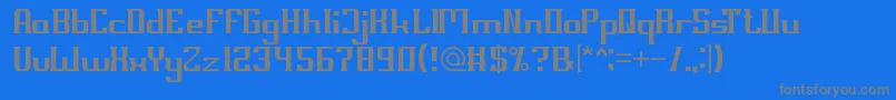 Millenium3 Font – Gray Fonts on Blue Background