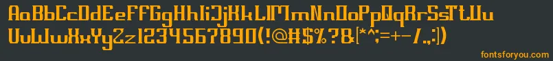 Millenium3 Font – Orange Fonts on Black Background