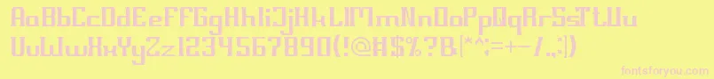 Millenium3 Font – Pink Fonts on Yellow Background