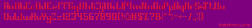 Millenium3 Font – Red Fonts on Purple Background