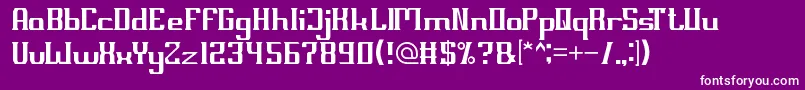 フォントMillenium3 – 紫の背景に白い文字