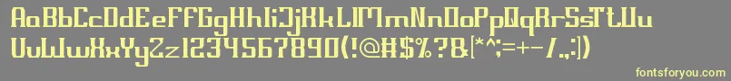 Millenium3 Font – Yellow Fonts on Gray Background