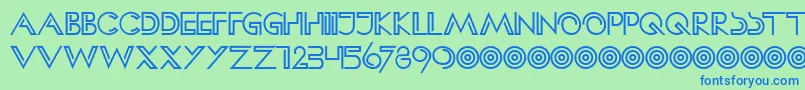 HffClipHanger Font – Blue Fonts on Green Background