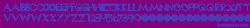 HffClipHanger Font – Blue Fonts on Purple Background