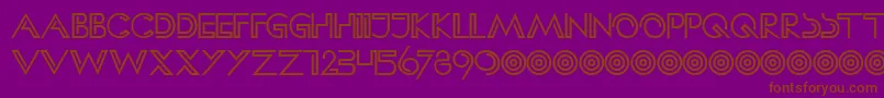 HffClipHanger Font – Brown Fonts on Purple Background