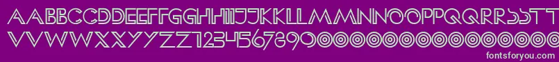 HffClipHanger Font – Green Fonts on Purple Background