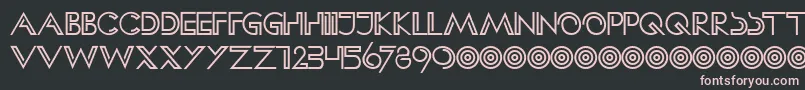 HffClipHanger-Schriftart – Rosa Schriften auf schwarzem Hintergrund