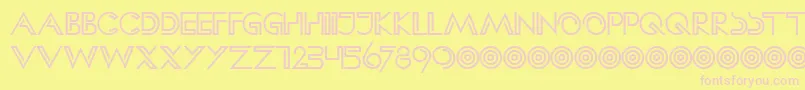 HffClipHanger Font – Pink Fonts on Yellow Background
