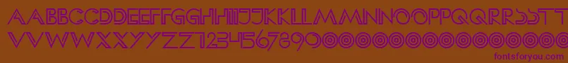 HffClipHanger Font – Purple Fonts on Brown Background