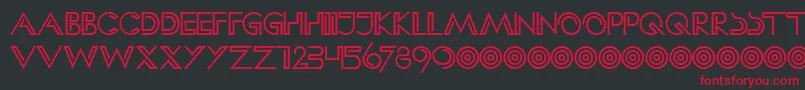 HffClipHanger Font – Red Fonts on Black Background