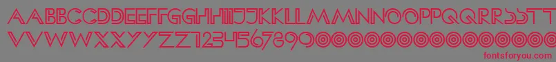 HffClipHanger-Schriftart – Rote Schriften auf grauem Hintergrund
