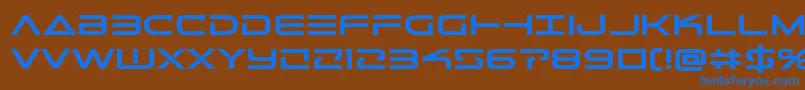 Telemarinesboldexpand Font – Blue Fonts on Brown Background