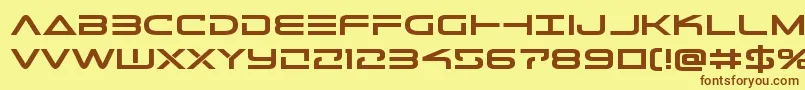 Telemarinesboldexpand Font – Brown Fonts on Yellow Background
