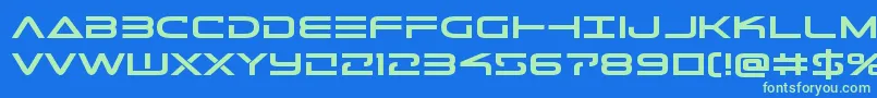 Telemarinesboldexpand Font – Green Fonts on Blue Background