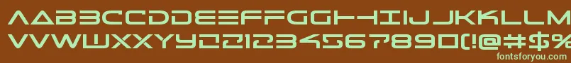 Telemarinesboldexpand Font – Green Fonts on Brown Background