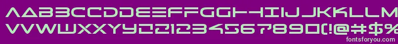 Telemarinesboldexpand Font – Green Fonts on Purple Background