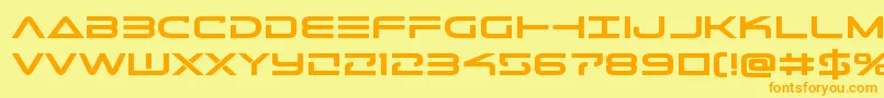 Telemarinesboldexpand Font – Orange Fonts on Yellow Background