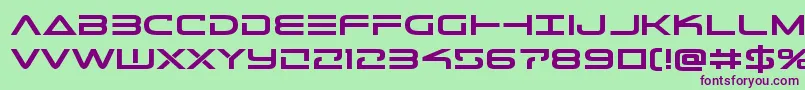 Telemarinesboldexpand Font – Purple Fonts on Green Background