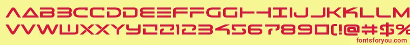 Telemarinesboldexpand Font – Red Fonts on Yellow Background