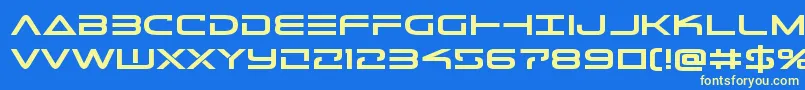 Telemarinesboldexpand Font – Yellow Fonts on Blue Background