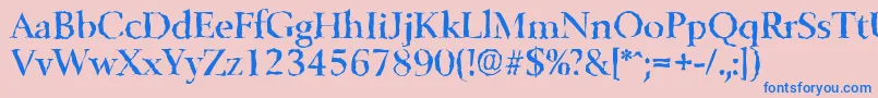 BelfastrandomMediumRegular Font – Blue Fonts on Pink Background