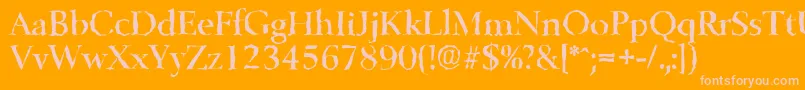 BelfastrandomMediumRegular Font – Pink Fonts on Orange Background