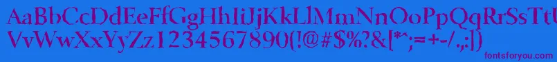 BelfastrandomMediumRegular Font – Purple Fonts on Blue Background