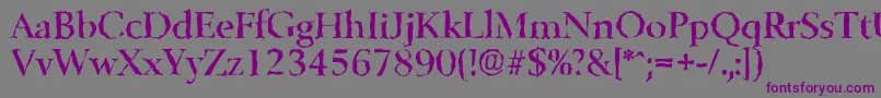 BelfastrandomMediumRegular Font – Purple Fonts on Gray Background