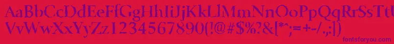 BelfastrandomMediumRegular Font – Purple Fonts on Red Background