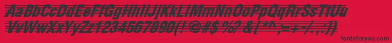 TheScoreNormal Font – Black Fonts on Red Background