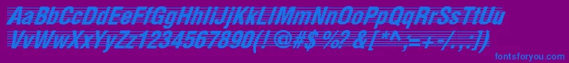 TheScoreNormal Font – Blue Fonts on Purple Background