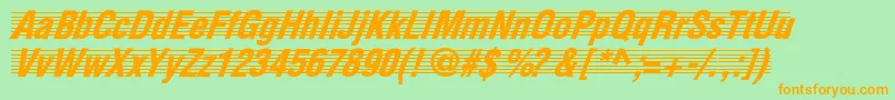 fuente TheScoreNormal – Fuentes Naranjas Sobre Fondo Verde