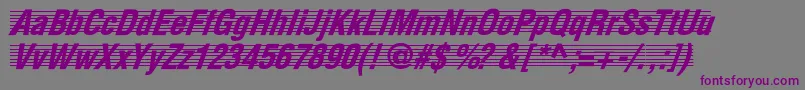 TheScoreNormal Font – Purple Fonts on Gray Background