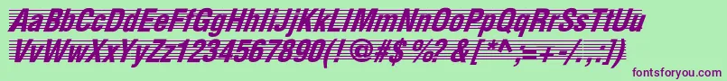 TheScoreNormal Font – Purple Fonts on Green Background