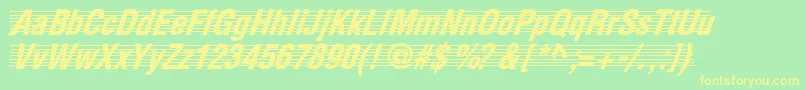 TheScoreNormal Font – Yellow Fonts on Green Background