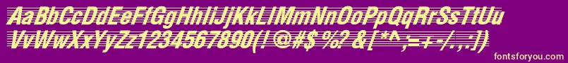 TheScoreNormal Font – Yellow Fonts on Purple Background