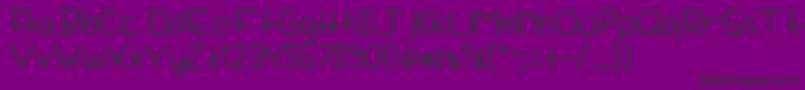 DelimaNotesHandwritingFonts Font – Black Fonts on Purple Background