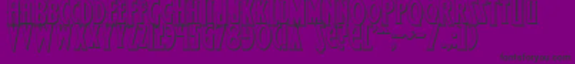 フォントWolfsBaneBoldShadow – 紫の背景に黒い文字