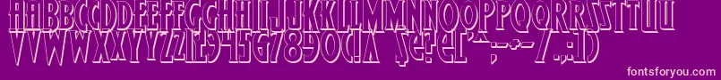 WolfsBaneBoldShadow Font – Pink Fonts on Purple Background