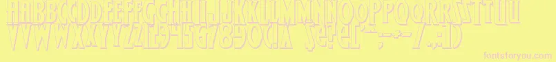 WolfsBaneBoldShadow Font – Pink Fonts on Yellow Background